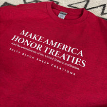 Load image into Gallery viewer, Pre-order Make America Honor Treaties Tee - Brown Long Sleeve