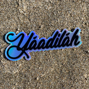 Yáadiláh holographic sticker