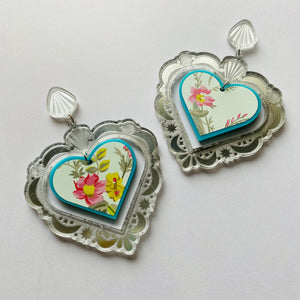 Floral Turquoise Sweet Hearts