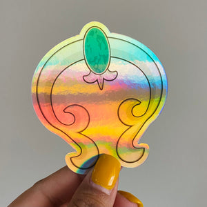 Holographic Sliver Pendant sticker